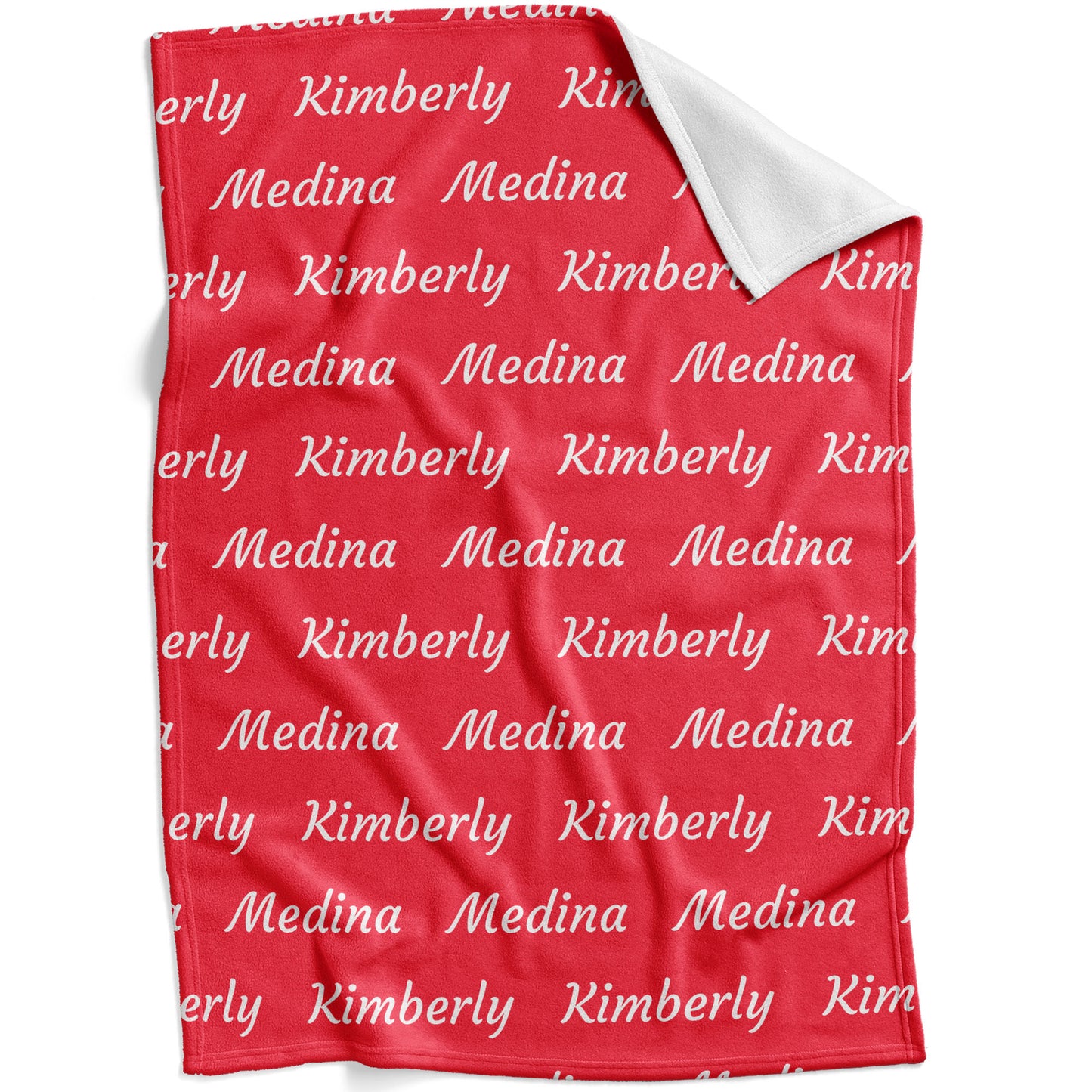 Personalized Baby Blanket - Cherry Red