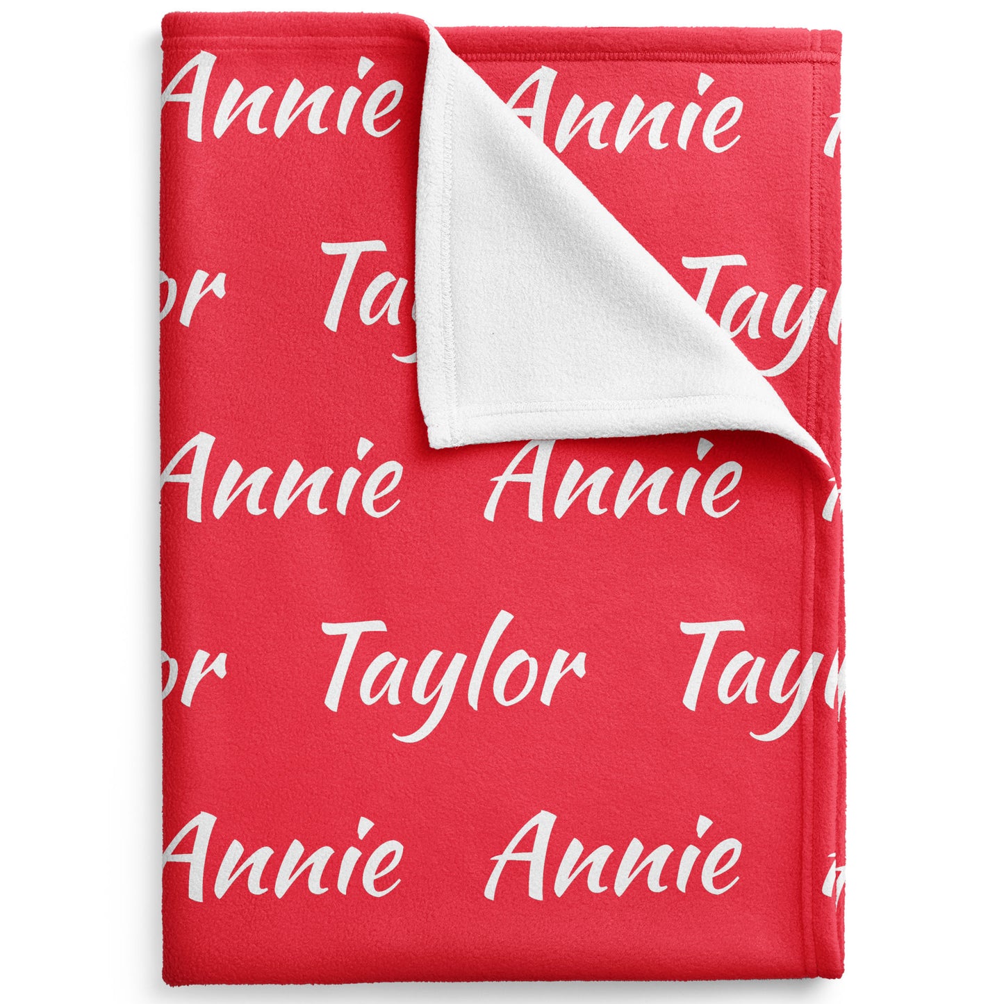 Personalized Baby Blanket - Cherry Red