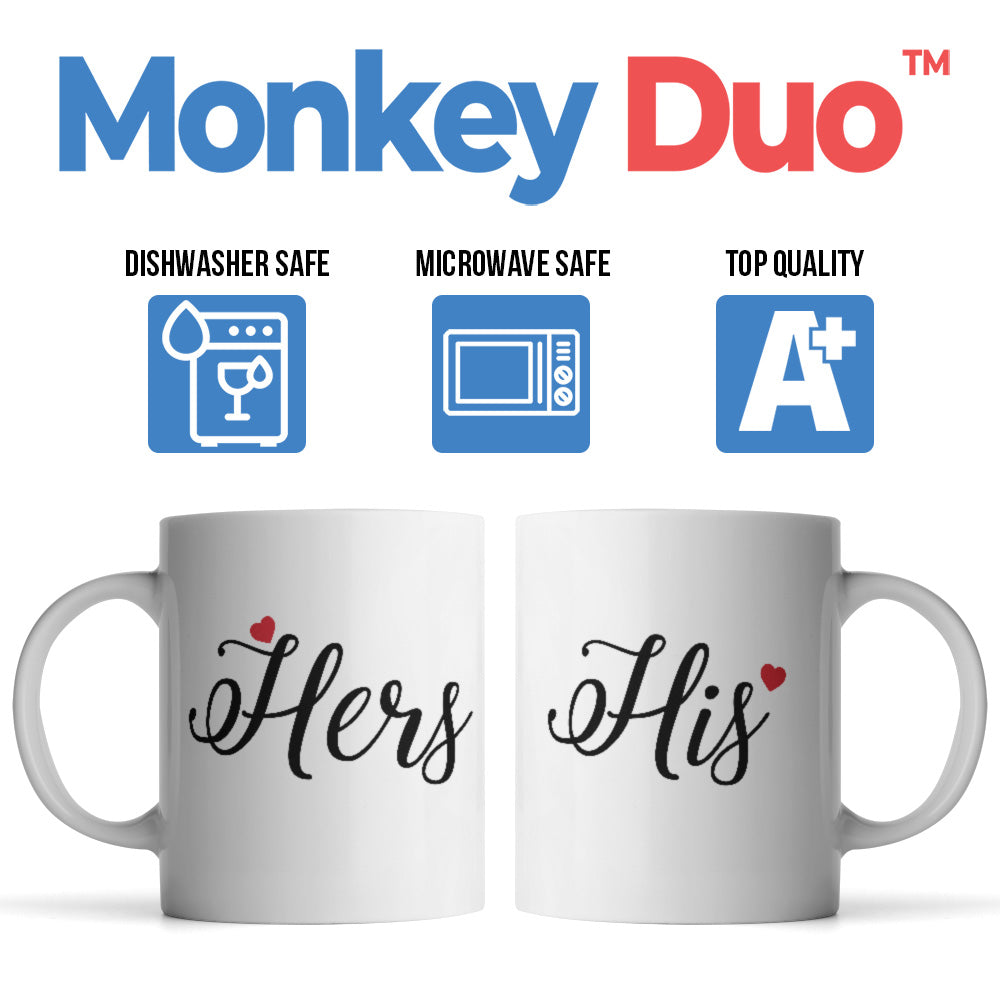 His and Hers Mugs - Monkey Duo ®