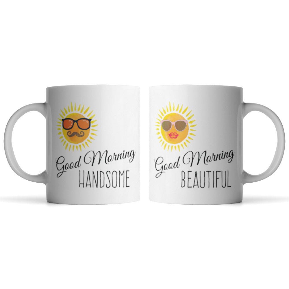 Good Morning Beautiful and Handsome Mugs - Monkey Duo ®