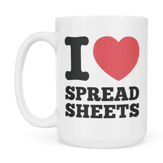 I Love Spreadsheets Mug - Monkey Duo ®