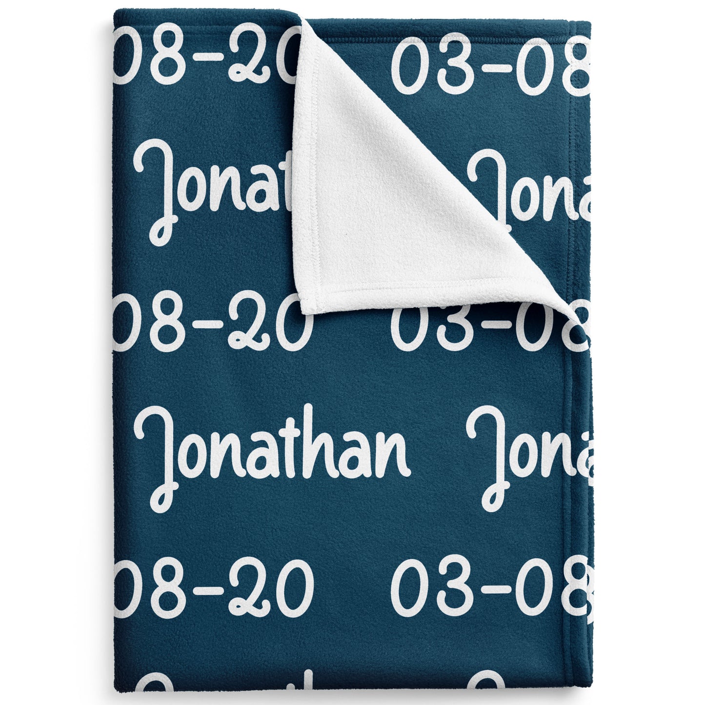 Personalized Baby Blanket - Navy Blue
